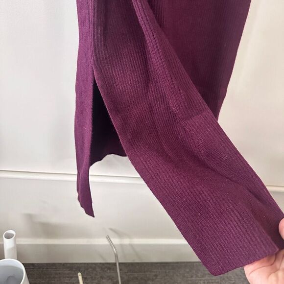 NWT Burgundy Sweater Midi Abigayle Belt Detail Sweater Dress XXL - Picture 4 of 12